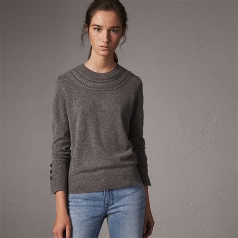 burberry gray sweater|burberry sweaters for women.